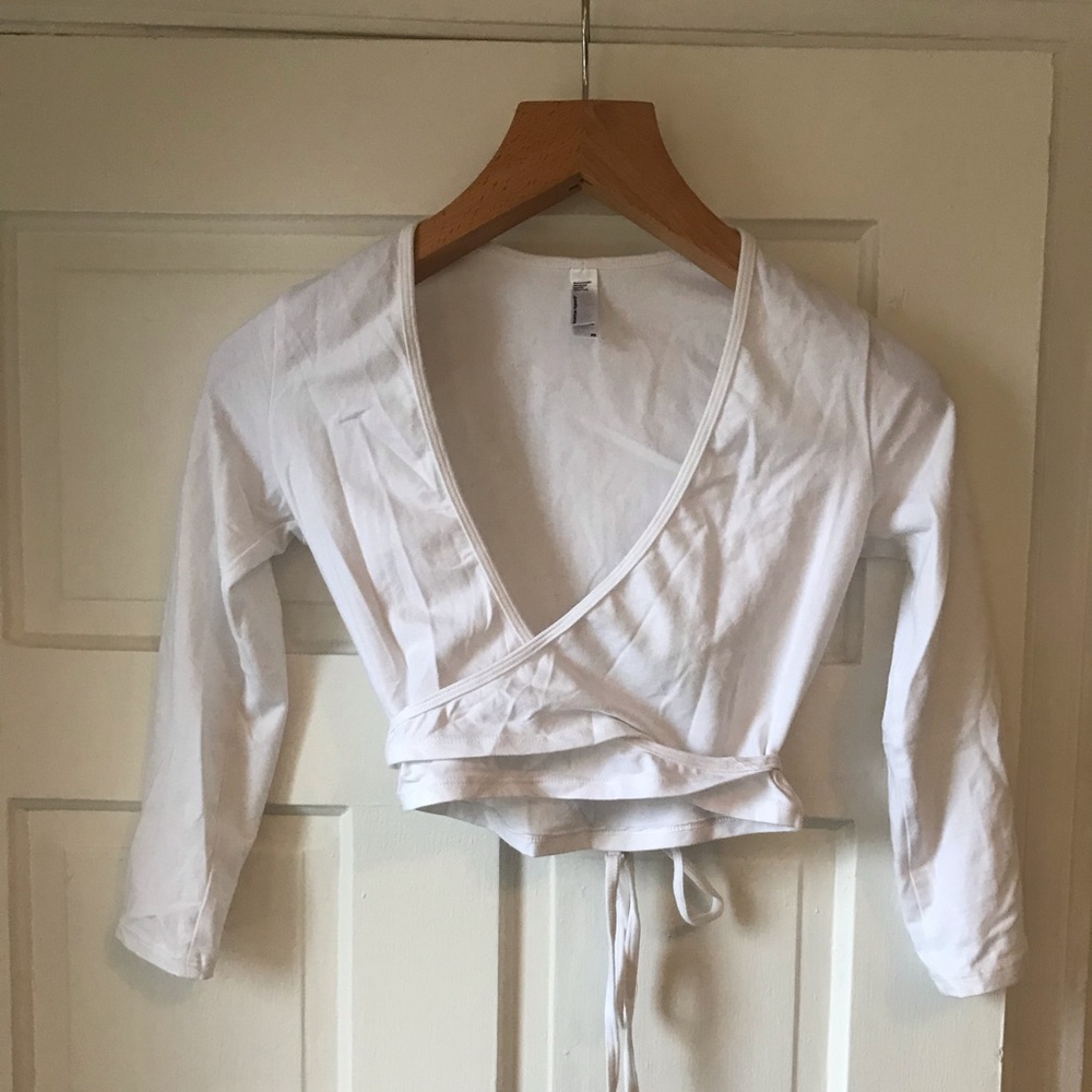 American Apparel ballet style wrap top